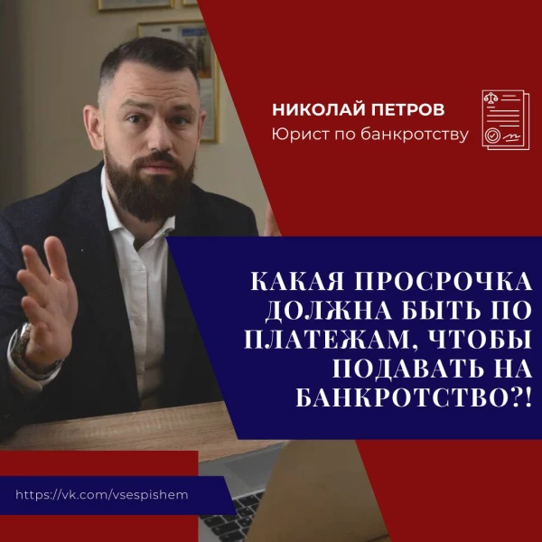 Какая просрочка должна быть по платежам, чтобы подавать на банкротство?